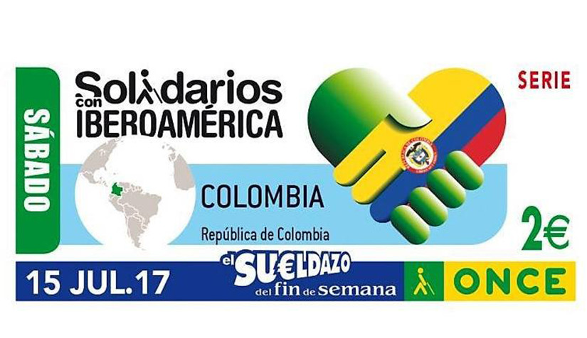 Colombia, en la serie de cupones de la ONCE "Solidarios con Iberoamérica"