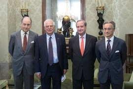 Encuentro del ministro Josep Borrell con el secretario general de la FCECo